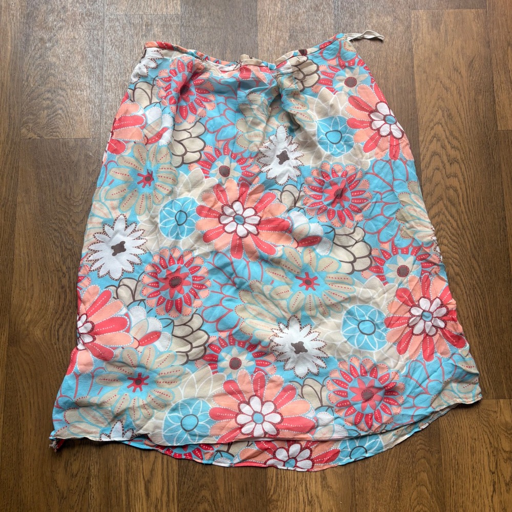 Vintage 1990's Madison Studio Womens Boho Cottage Core Style 100% Silk Skirt